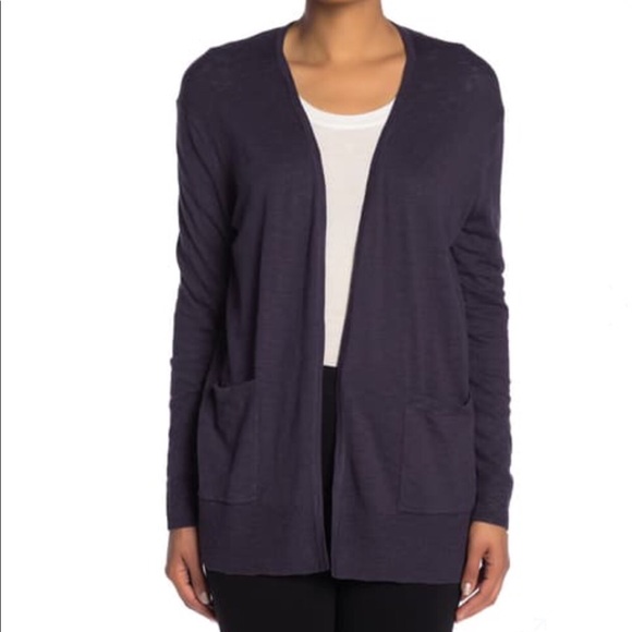 New Madewell Open Front Pocketed Lightweight Slub Cardigan - Picture 6 of 15